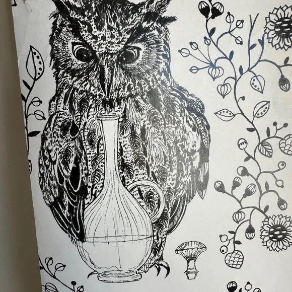 RESERVED!! Anthropologie Wallpaper Floral Animals Henriette Black White York - Picture 9 of 15